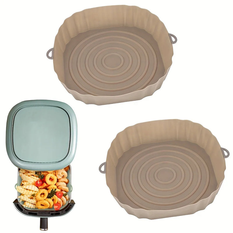 Airfryer Reusable Silicone Basket, Oven Baking Tray, Silicone Mold, Air Fryer Accessories, Pizza